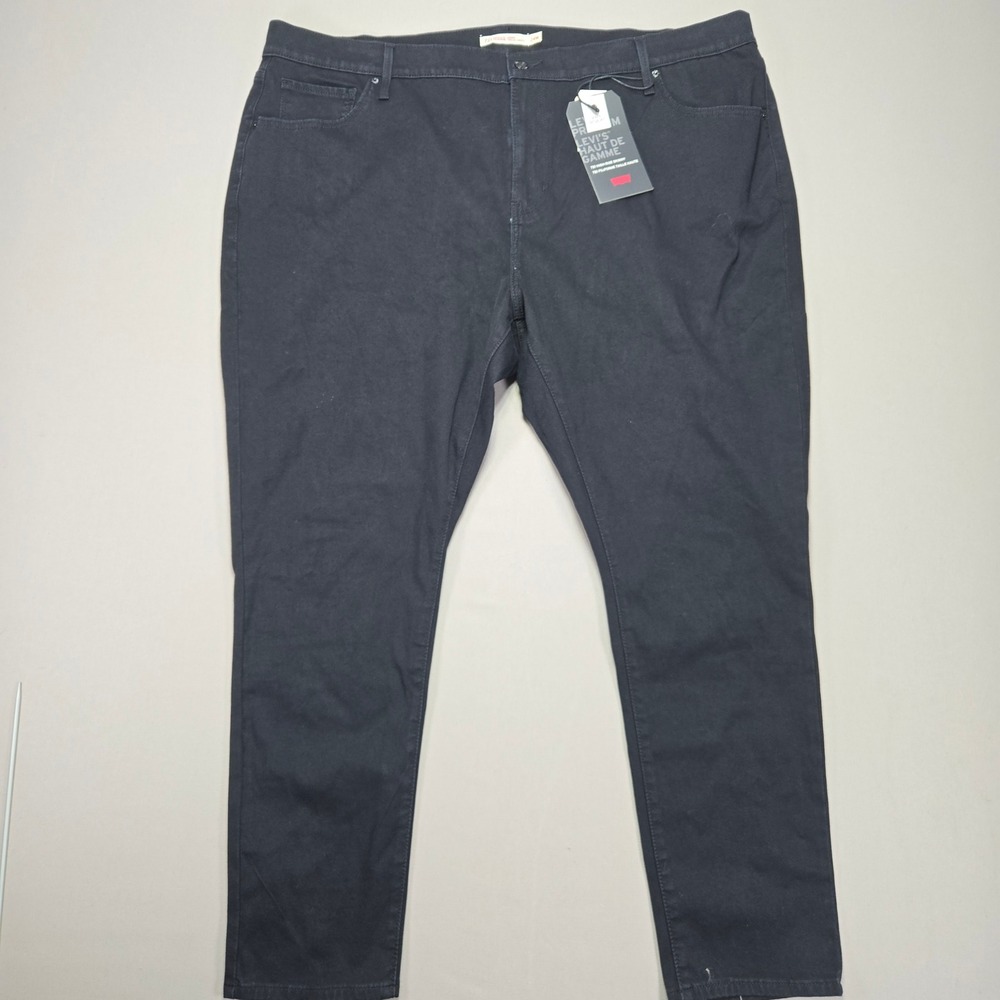 Levi's 721 High Rise‎ Skinny Black Jeans Sculpt Stretch Womens 24W